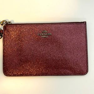 Coach New York wristlet, shimmery purple